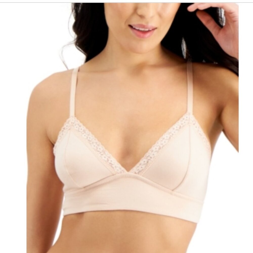 Jenni on Repeat Wide Lace Bralette, Chai (Nude )